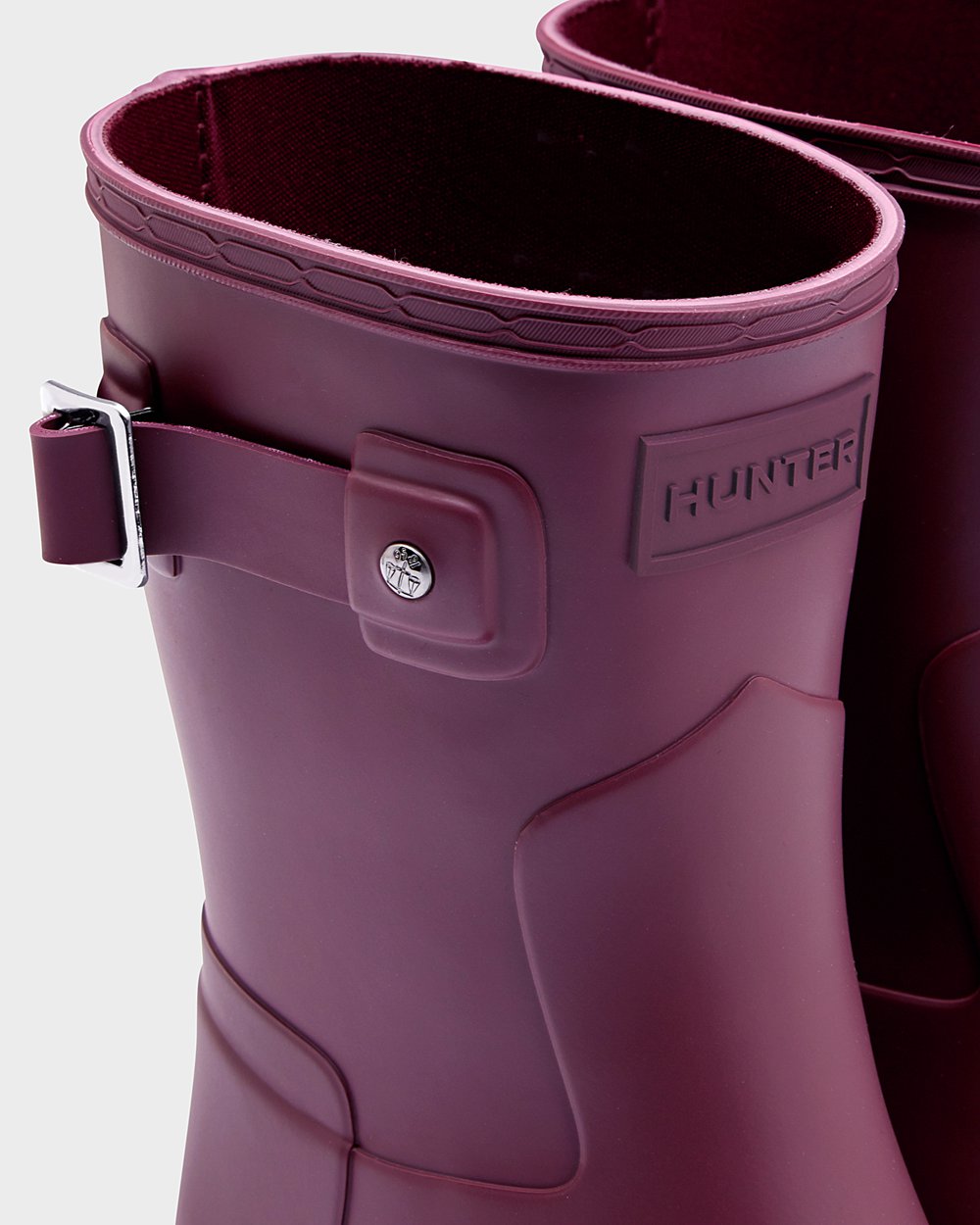 Womens Hunter Refined Slim Fit - Short Rain Boots Purple - 1027-BQAFD